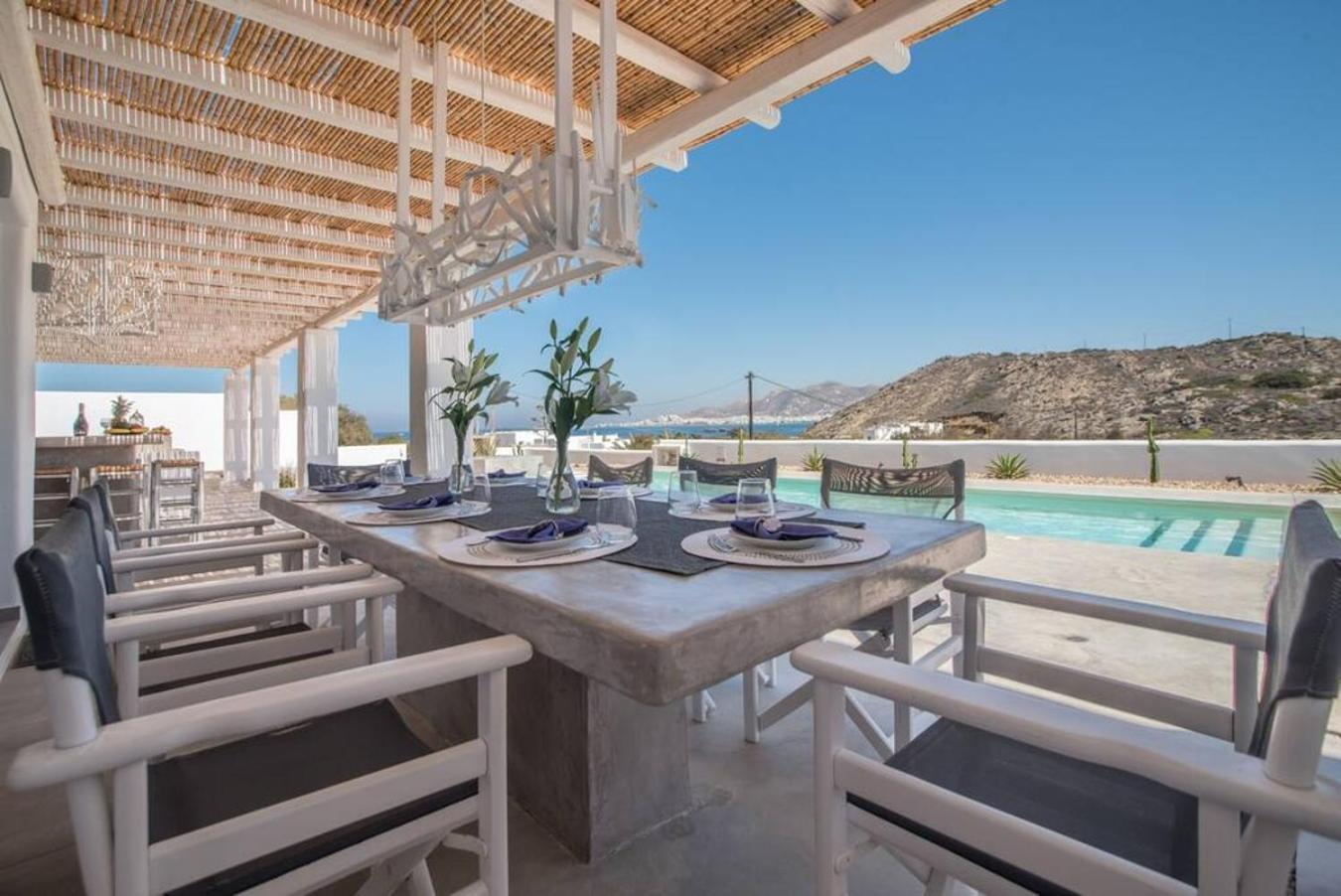Villa Sole, Pool, Jacuzzi, Seaview Stelida  Exterior photo
